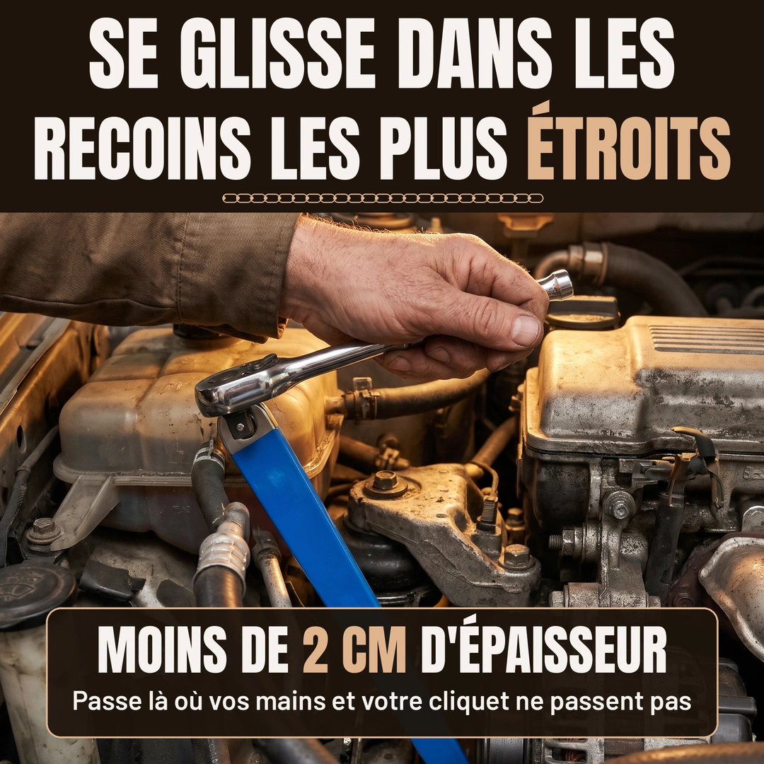 Se glisse dans les recoins les plus étroits du moteur