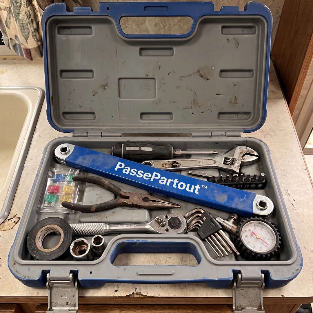 La rallonge rangée dans une mallette à outils